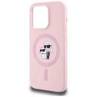 Karl Lagerfeld Silicone Karl&Choupette MagSafe Ümbris jaoks iPhone 14 Pro Max - Roosa