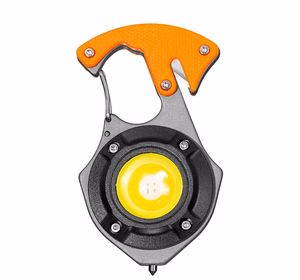 Mini flashlight LED keychain W5143 Type C with 2 screwdriver bits orange