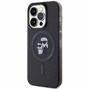Karl Lagerfeld чехол для iPhone 15 Pro KLHMP15LHGKCNOK (Glitter + MAG) чёрный