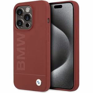 BMW Silicone Big Logo MagSafe ümbris jaoks iPhone 15 Pro - punane