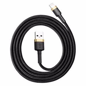 USB Kaabel Baseus Cafule must / kuldne Lightning 100cm
