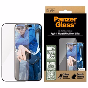 PanzerGlass Ekraanikaitse iPhone 16 Plus 6.7" Ultra-Wide Fit 2863