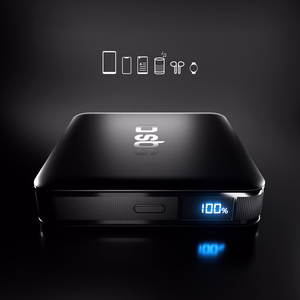 SBS HD 10W 5000mAh USB-C Akupank koos LCD Ekraan - must