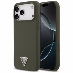 Guess силиконовый чехол с треугольным логотипом MagSafe для iPhone 17 Pro Max - зеленый