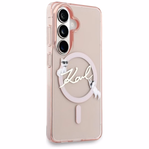 Karl Lagerfeld ümbris IML KC Script MagSafe Samsung Galaxy S26 jaoks roosa