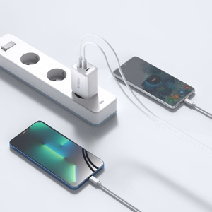 Tech-Protect C65W laadija 2x USB-C PD 65W / USB-A QC 3.0 - valge