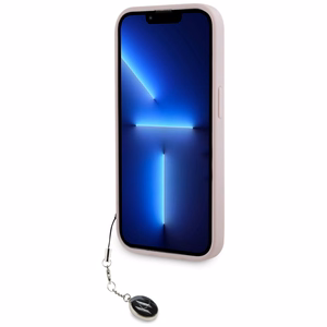 Karl Lagerfeld Saffiano Rhinestones & Charm ümbris jaoks iPhone 15 Pro - roosa