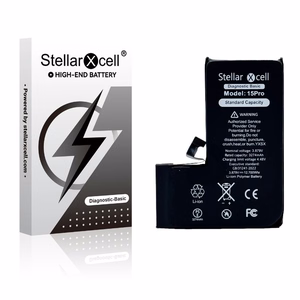 StellarXcell Diagnostic aku Apple iPhone 15 Pro jaoks, 3274 mAh (standardne mahutavus + kvaliteetne BMS-i koopia)