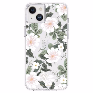 Rifle Paper Clear ümbris seadmele iPhone 14 Plus, Willow mustriga