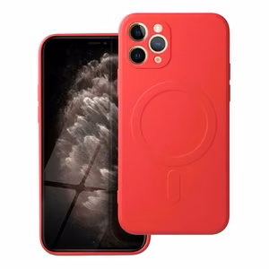 Чехол для iPhone 11 Pro силиконовый Mag Cover совместимый с MagSafe красный