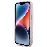 Guess Quilted Metal Logo ümbris jaoks iPhone 15 - roosa