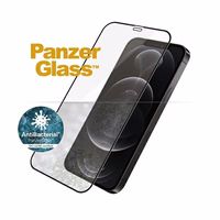 PanzerGlass E2E Super+ Microfracture antibacterial karastatud klaas jaoks iPhone 12 / 12 Pro - with must raamiga