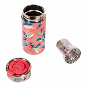 Quokka Boost Coffee Tumbler roostevabast terasest termokruus sõelaga, 400 ml, Eksootiline roosa