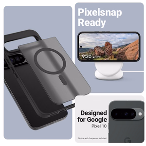 Crong Hybrid Matte Magnetic MagSafe ümbris seadmele Google Pixel 10, must