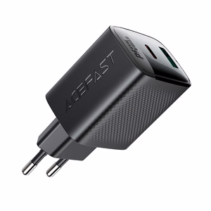 Acefast A106 GaN PD seinaklaadija, 45 W, USB-C, USB-A, must