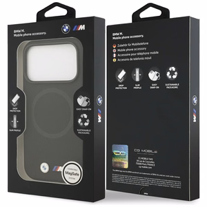 BMW M FW Metal Logo MagSafe Ümbris jaoks iPhone 17 Pro Max - Must