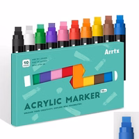 Akrüülmarkerid ARRTX Jumbo, 10 värvi