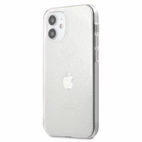 Guess GUHCP12S3D4GTR iPhone 12 mini 5.4" läbipaistev kõvakott 4G 3D mustriga kollektsioon