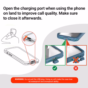 Crong Seal Cover IP68 veekindel ümbris seadmele iPhone 16 Pro, meresinine