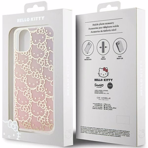 Hello Kitty IML Gradient Electrop Crowded Kitty Head Ümbris jaoks iPhone 11 / Xr - Roosa