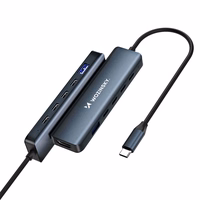 USB-C 6 in 1 Hub Wozinsky WHBC10Y4S Multifunctional, Aluminum, with 25 cm Kaabel - Hall