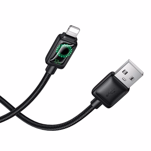 Kaabel koos LCD USB A to Lightning Hoco 2,4A 1,2 m U146 must