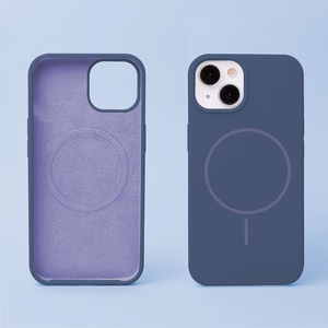 Силиконовый тонкий чехол Thin Mag для iPhone 17 6,3" тёмно-синий