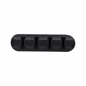 Blue Star PJ-OCZ23 silicone self-adhesive organizer for 4 cables - black (1 pc.)