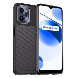 Thunder Case ümbris Realme C35 silikoonist soomus ümbris must