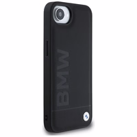 BMW Leather Hot Stamp iPhone 16e Ümbris - Must