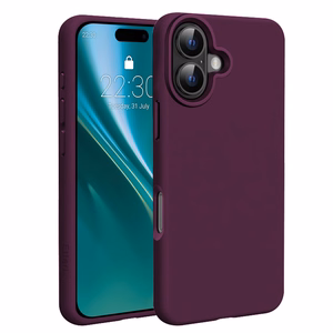 Etteri Silicone Mag ümbris iPhone 16 6,1 tolli jaoks, tume kirsipunane