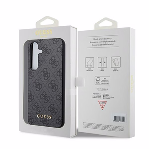 Guess 4G Metal kuldne Logo ümbris jaoks Samsung Galaxy S24 - must