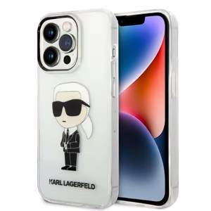 Karl Lagerfeld Ikonik Karl ümbris jaoks iPhone 14 Pro - läbipaistev