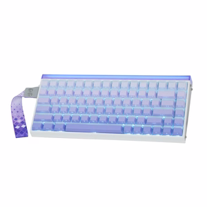 HERO84 HE White+Purple+Gradient+LIGHT JadeKing RGB AULA gasket klaviatuur