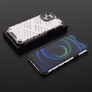 Honeycomb Case броневой чехол с TPU бампером для iPhone 13 Pro Max прозрачный