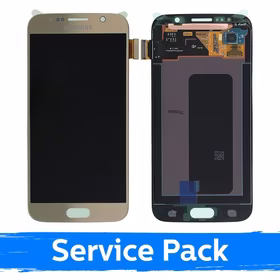 LCD Ekraan Ühildub Samsung G920 S6 Kuldne (Service Pack)