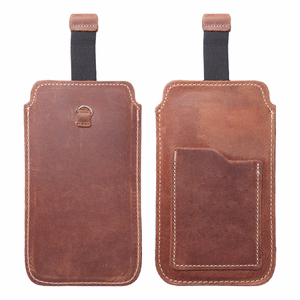 ROYAL Crazy Horse - Leather universal pull-up pocket / brown - Size L - IPHONE 6 / 7 / 8