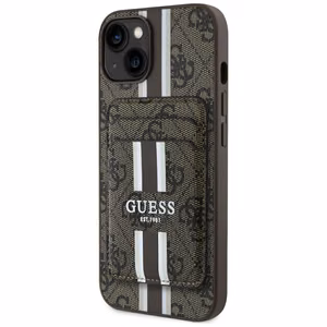 Guess 4G Stripes ümbris with Magsafe wallet jaoks iPhone 15 brown