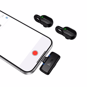 Juhtmevaba lavalier-mikrofon Hoco L27, USB C, must