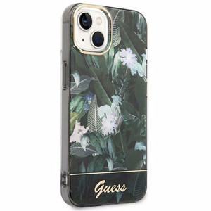 Guess Jungle Collection iPhone 14 Ümbris - roheline