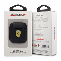 Ferrari FESA2LEBK AirPods cover must/must Jaoks Track Leather