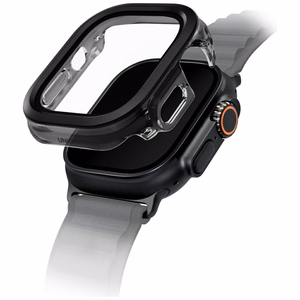 Чехол с закалённым стеклом Uniq Voute для Apple Watch Ultra 49мм - чёрный