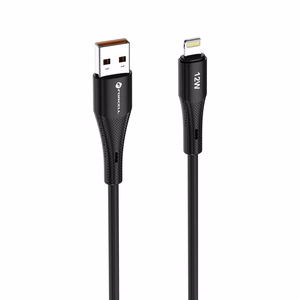 Kaabel USB A to Lightning Forcell F-Energy 2,4A 12W Silikoon 1 m C343 must
