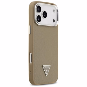 GUESS ümbris jaoks IPHONE 17 Pro Max compatible with MagSafe GUHMP17XPGTSPSW (Grained PU Triangle Logo) brown