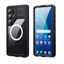Ümbris Samsung S26 ULTRA veekindel Shellbox MARS metallrõngaga must