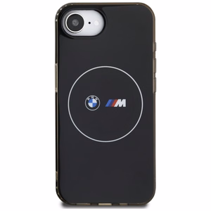 BMW IML Metal Valge Circle MagSafe iPhone 16e Ümbris - Must