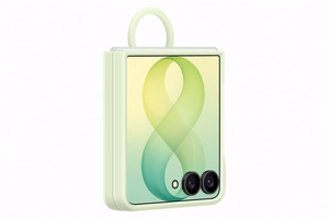 Samsung Galaxy Z Flip8 silikoonist magnetümbris rõngaga, mündiroheline