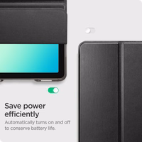 Spigen Smart Fold ümbris Samsung Galaxy Tab A9+ / A11+ jaoks - must