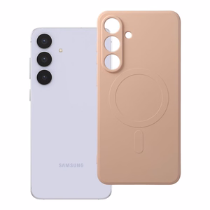 SILICONE MAG COVER Ümbris compatible with MagSafe jaoks SAMSUNG S25 FE roosa