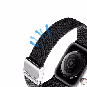 DUX DUCIS rihm MIXTURE II veniv punutud Apple Watch 42 / 44 / 45 mm must